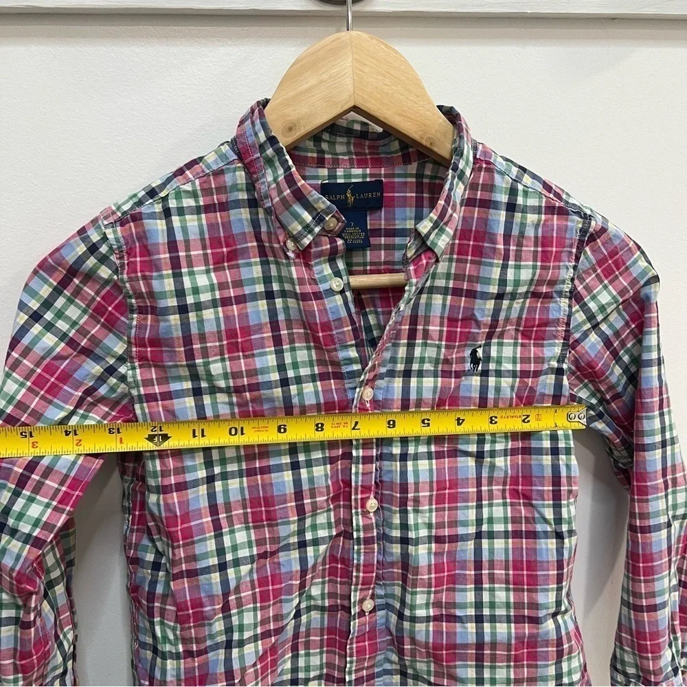 Boys Ralph Lauren plaid button down shirt.